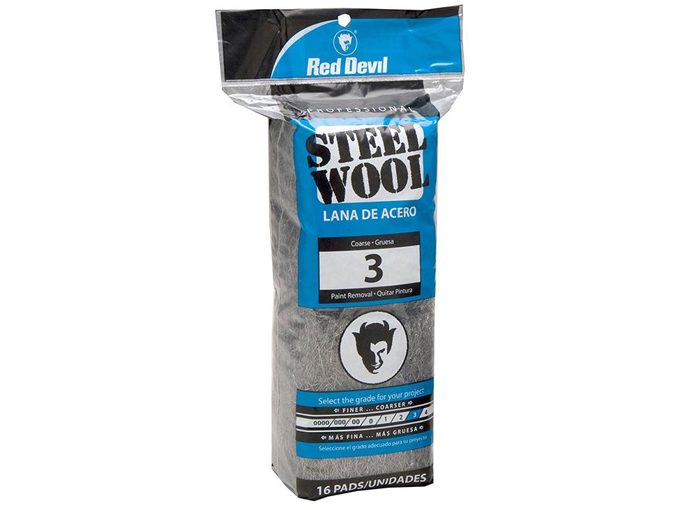 3 Coarse Red Devil 0316 Steel Wool 16 Pads
